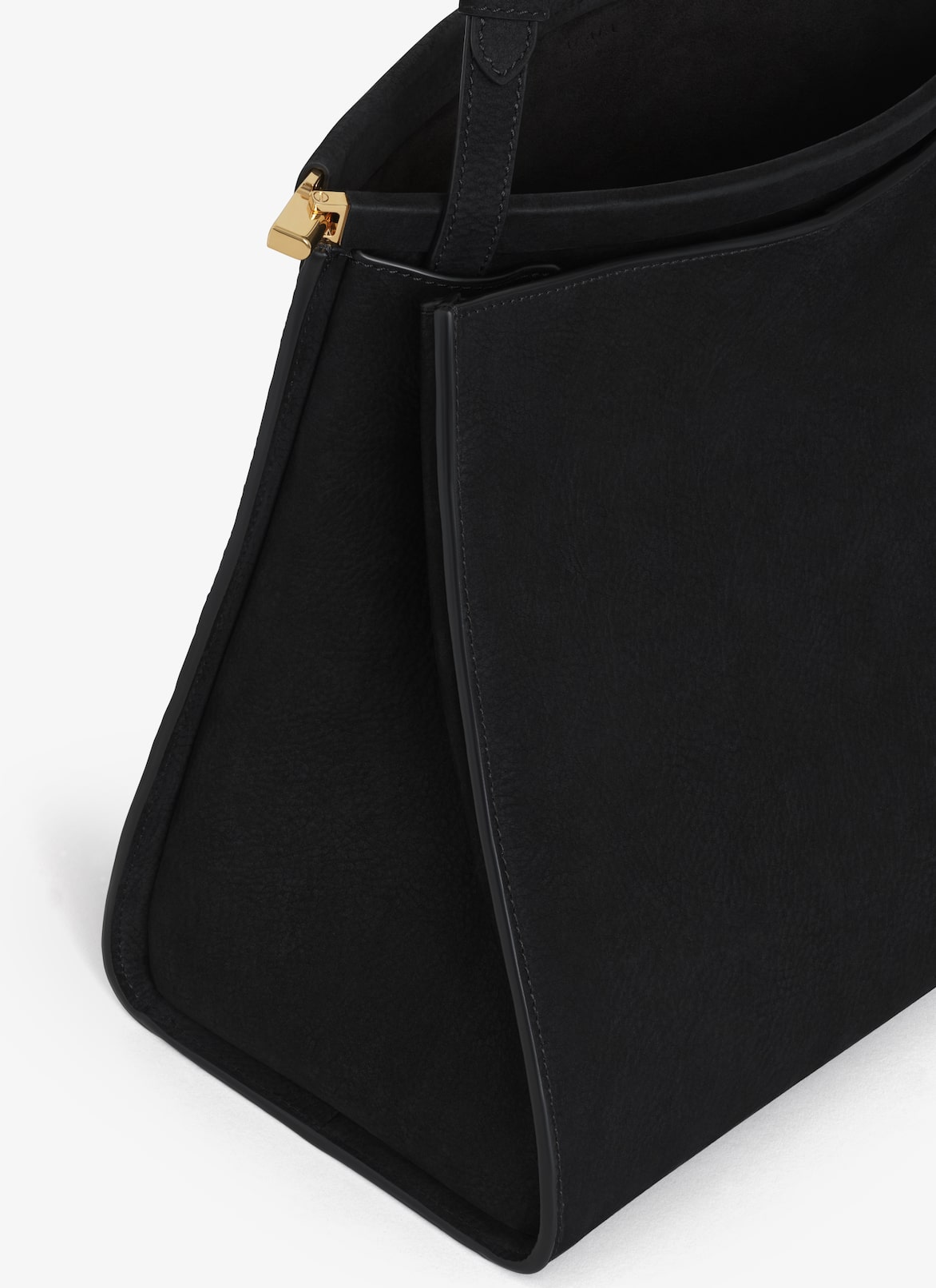 LE CLICK MEDIUM SQUARE BAG IN NUBUCK ALAÏA BLACK LE CLICK MEDIUM SQUARE BAG IN NUBUCK